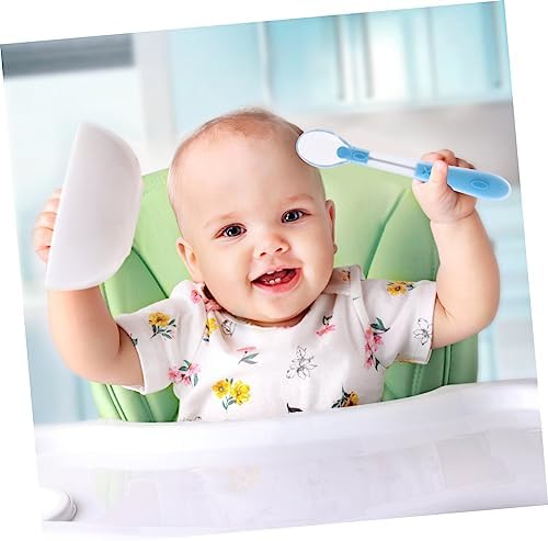 RORPOIR 2PCS Soft Spoons for Self Feeding and Durable Cutlery Set