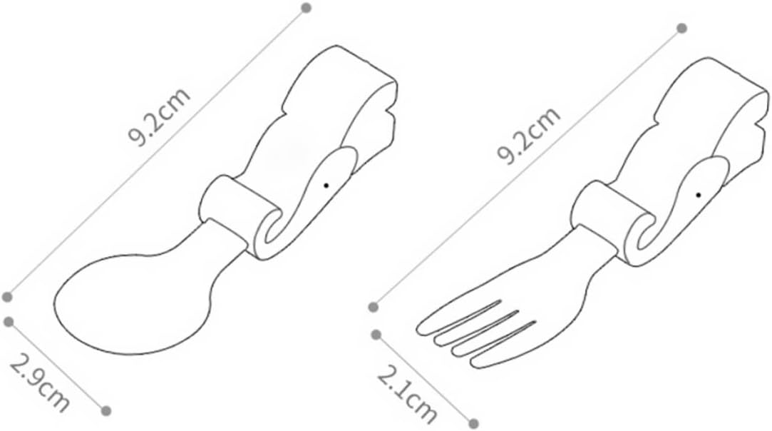 GARVALON Spoon and Fork Set with Elephant Storage Case 1