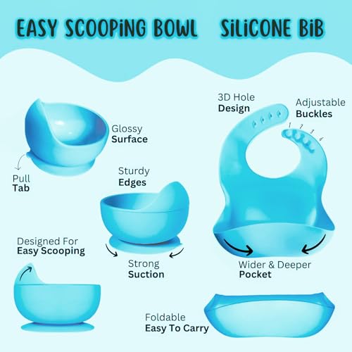 TinyTots Silicone Baby Feeding Set 13 pcs with BLW Recipes