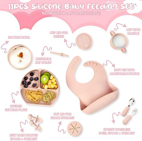 Our Wonder Station Baby Feeding Set 11 pc Light Pink