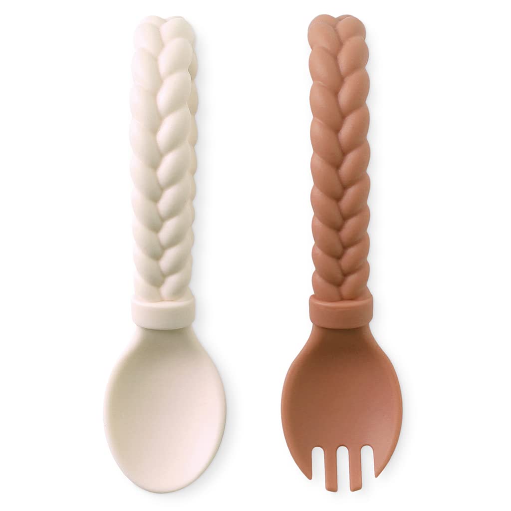 Itzy Ritzy Silicone Spoon Fork Set for Babies 6 Months Up
