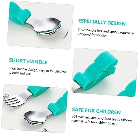 GLSTOY Fork Spoon Set with Elephant Design and Storage Box