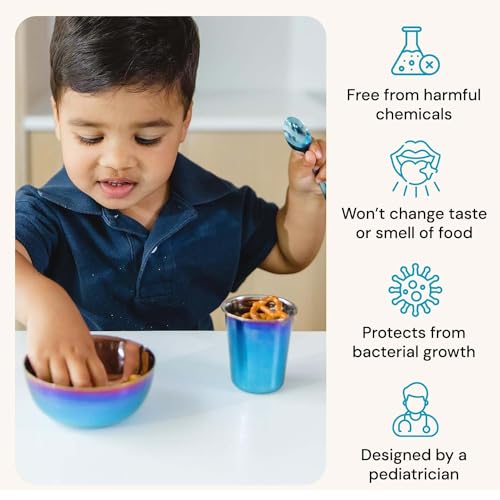 Ahimsa 9 Piece Dish Set - Iridescent Blue
