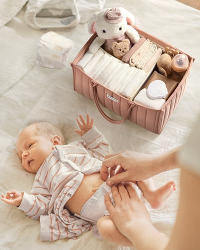 Blissful Diary Pink Diaper Caddy Organizer