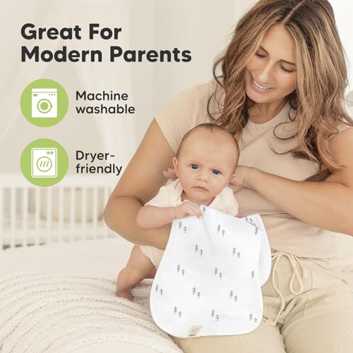 KeaBabies Organic Burp Cloths 5-Pack - 21 x 10