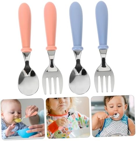 4Pcs Reusable Forks and Spoons Set for Mealtime