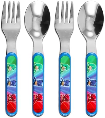 Disney PJ Masks Cutlery Set - 2 Travel Kits with Stickers