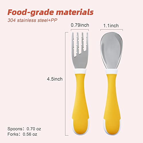 Mafeed 6 Piece Toddler Stainless Steel Utensils Set BPA Free