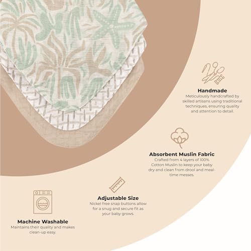 Crane Baby Soft Muslin Bib Set for Teething and Drooling 1