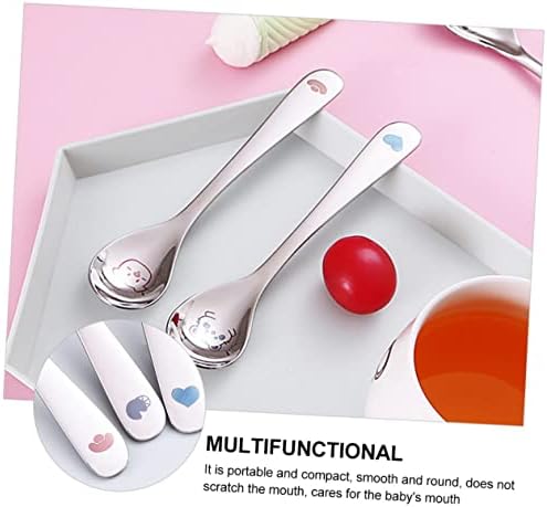 4pcs Stainless Steel Cartoon Spoons Set for Babies