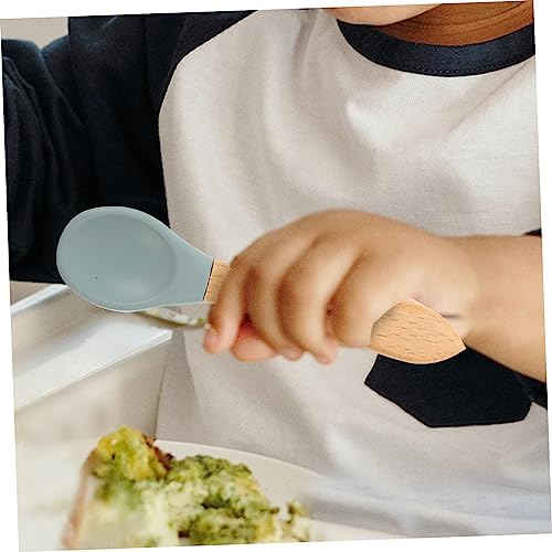 SHOWERORO Fork and Spoon Set for Safe Baby Feeding