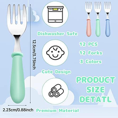 YACAISI 12PCS Toddler Forks BPA Free Kids Cutlery Set