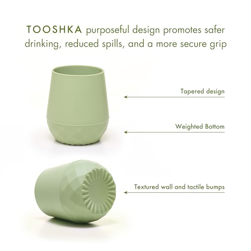 Tooshka Baby Utensil Set 3 pcs Self Feeding Spoons and Tiny Cup