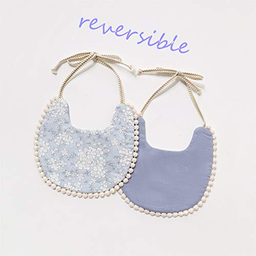 GZMM Reversible Baby Bib for Girls 3 Pack 0-12 Months