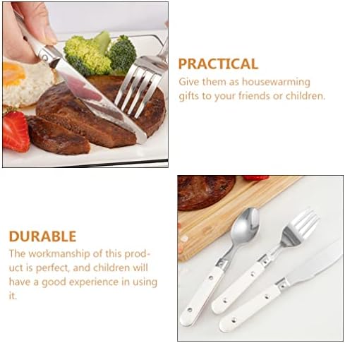 Angoily 1 Set Stainless Steel Cutlery for Self Feeding