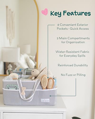 Lily Miles Pink Blush Diaper Caddy Organizer