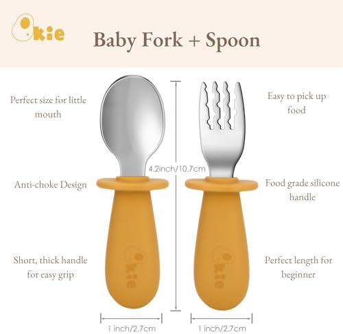 Qkie Toddler Flatware Set 8 Months BPA Free