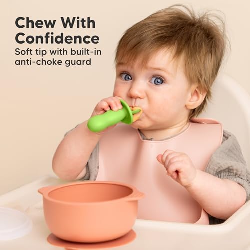 KeaBabies 4-Pack Silicone Utensils and 12-Pack Food Storage Containers