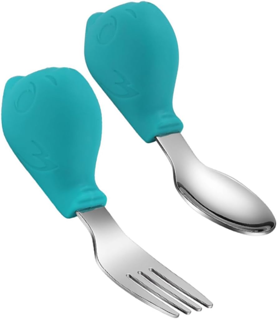 STOBAZA Baby Training Spoon and Fork Set