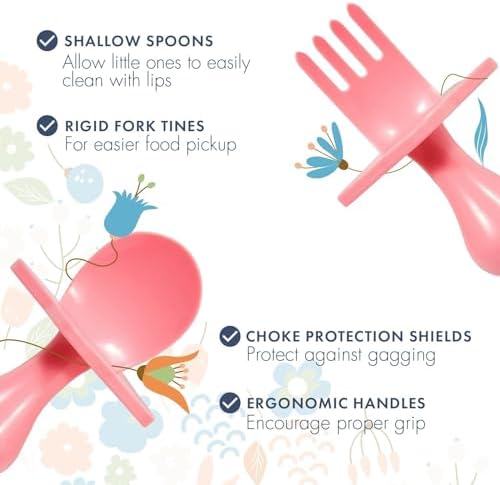 Nooli Baby Fork Toddler Utensils Set - Pink