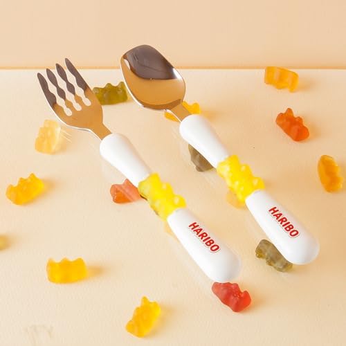 DOHOME HARIBO Goldbear Spoon Fork Set with Travel Case