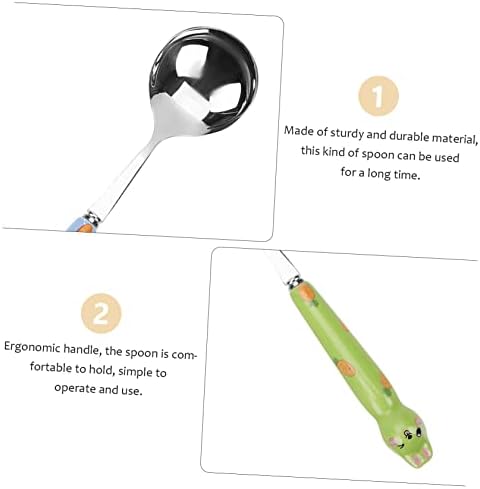 Abaodam 4Pcs Cartoon Bunny Dessert Spoon Set