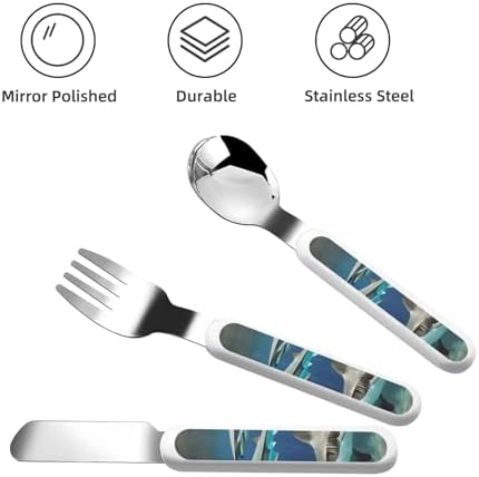 Hammerhead Shark Print Flatware Set with Travel Case