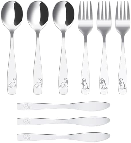 Dinosaur Kids Flatware Set 9pcs Stainless Steel