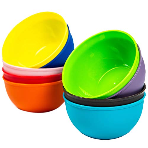 Youngever 54 pcs Plastic Kids Dinnerware Set with Utensils
