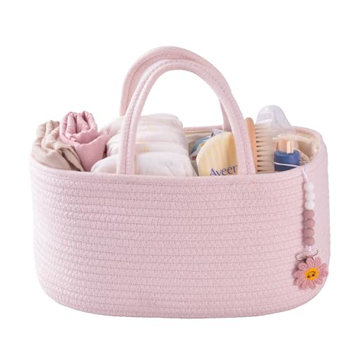 XUANGUO Baby Diaper Caddy Organizer Pink