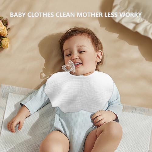 EllieHouse 8 Pack Muslin Baby Bibs for Toddlers and Infants