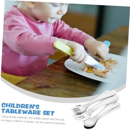 SOESFOUFU Utensil Set 5 Forks 5 Spoons Dishwasher Safe