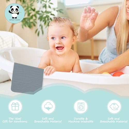 HIPHOP PANDA 10 Pack 6-Layer Muslin Burp Cloths