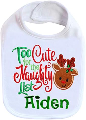 Fantasy Kids Designs Christmas Reindeer Bib with Baby Name