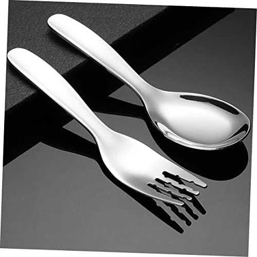 2PCS Stainless Steel Fork and Spoon Set for Easy Eating