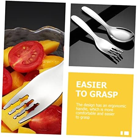 ULDIGI 2PCS Stainless Steel Feeding Utensils Set Fork and Spoon