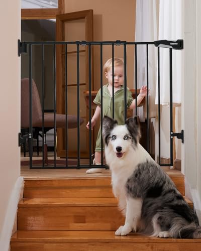 Babelio 26-43 No Bottom Bar Baby Gate - Black