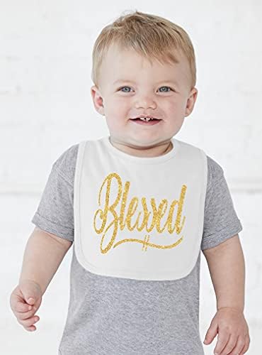 Aidens Corner Handmade Gold Silver Bibs Set - Christening Baptism Gift