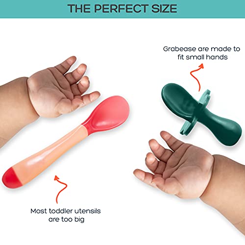 Grabease Baby Spoons Set BPA-Free for Baby Toddler Green
