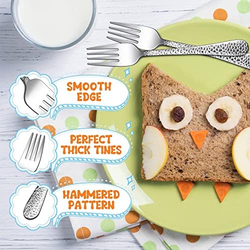 LIANYU 12-Piece Stainless Steel Kids Fork Set