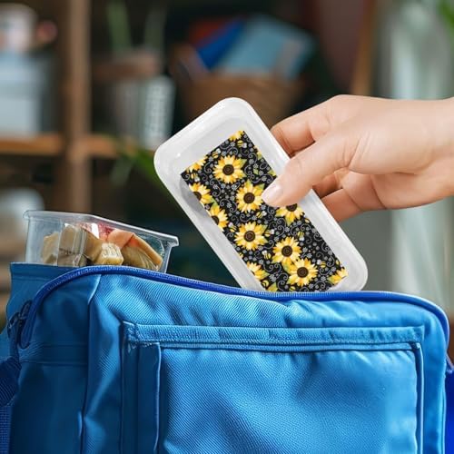 Sunflower Bee Print Flatware Set with Travel Case 1
