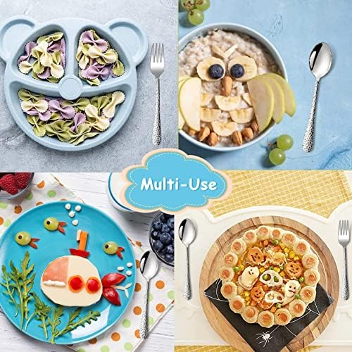TeamFar Child Utensils Set of 6 Stainless Steel Forks Spoons