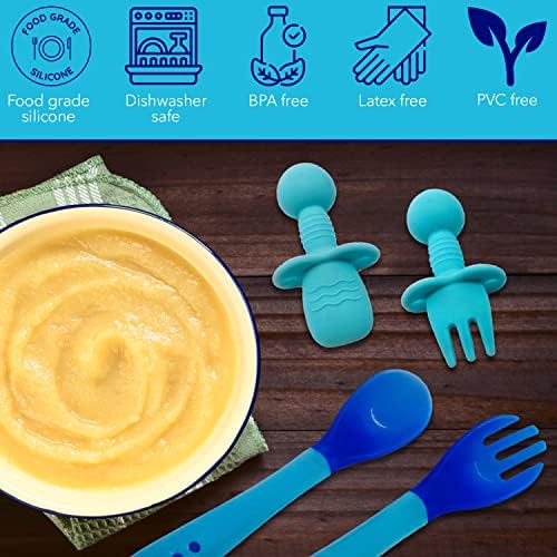 Gadgetime USA 4-Piece Heat Sensitive Babyfeeding Utensils Set