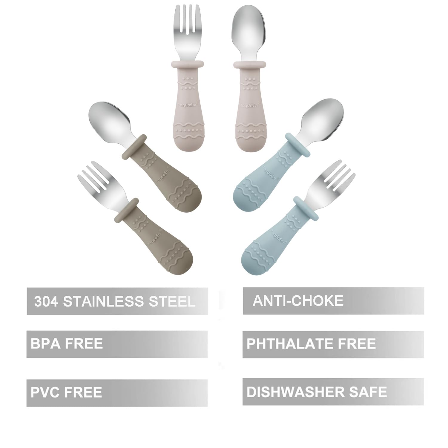 PandaEar Feeding Bibs Utensils Set