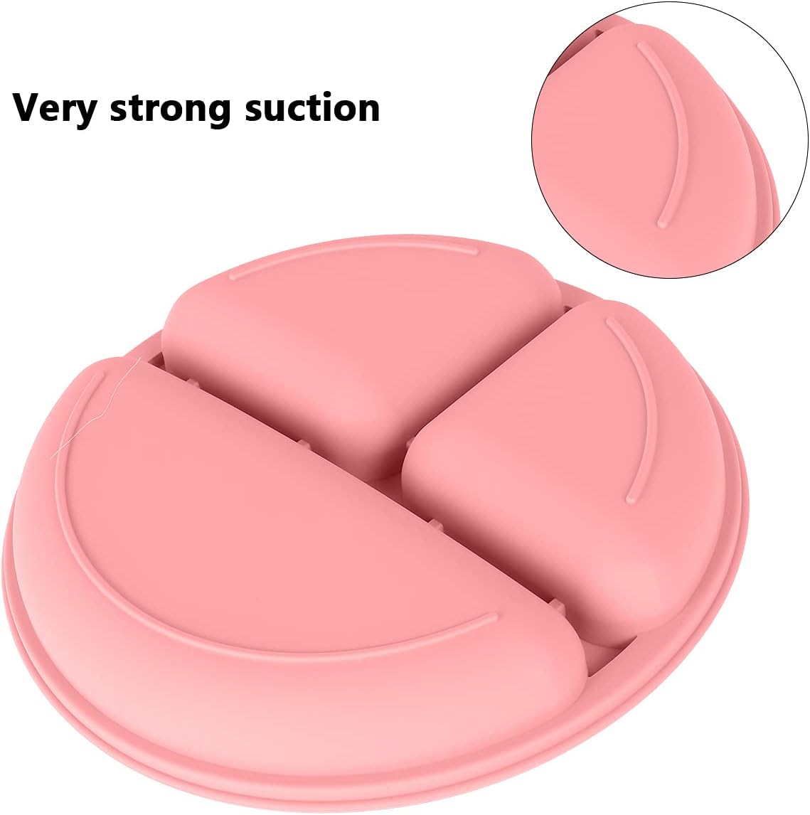 Set of 6 Silicone Baby Feeding Set Wine Red