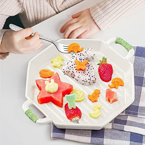LIANYU 12-Piece Stainless Steel Kids Fork Set
