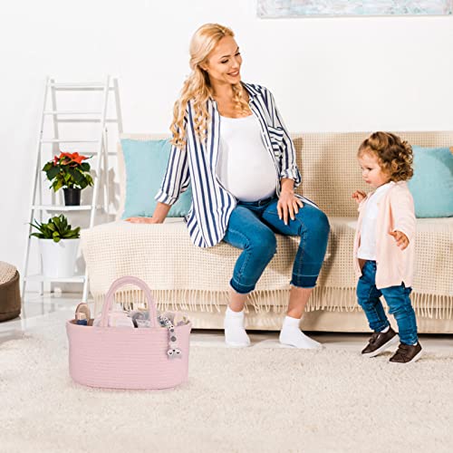 XUANGUO Baby Diaper Caddy Organizer Pink