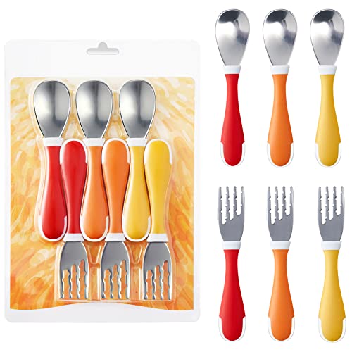 Mafeed 6 Piece Toddler Stainless Steel Utensils Set BPA Free