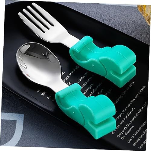 GLSTOY Fork Spoon Set with Elephant Design and Storage Box