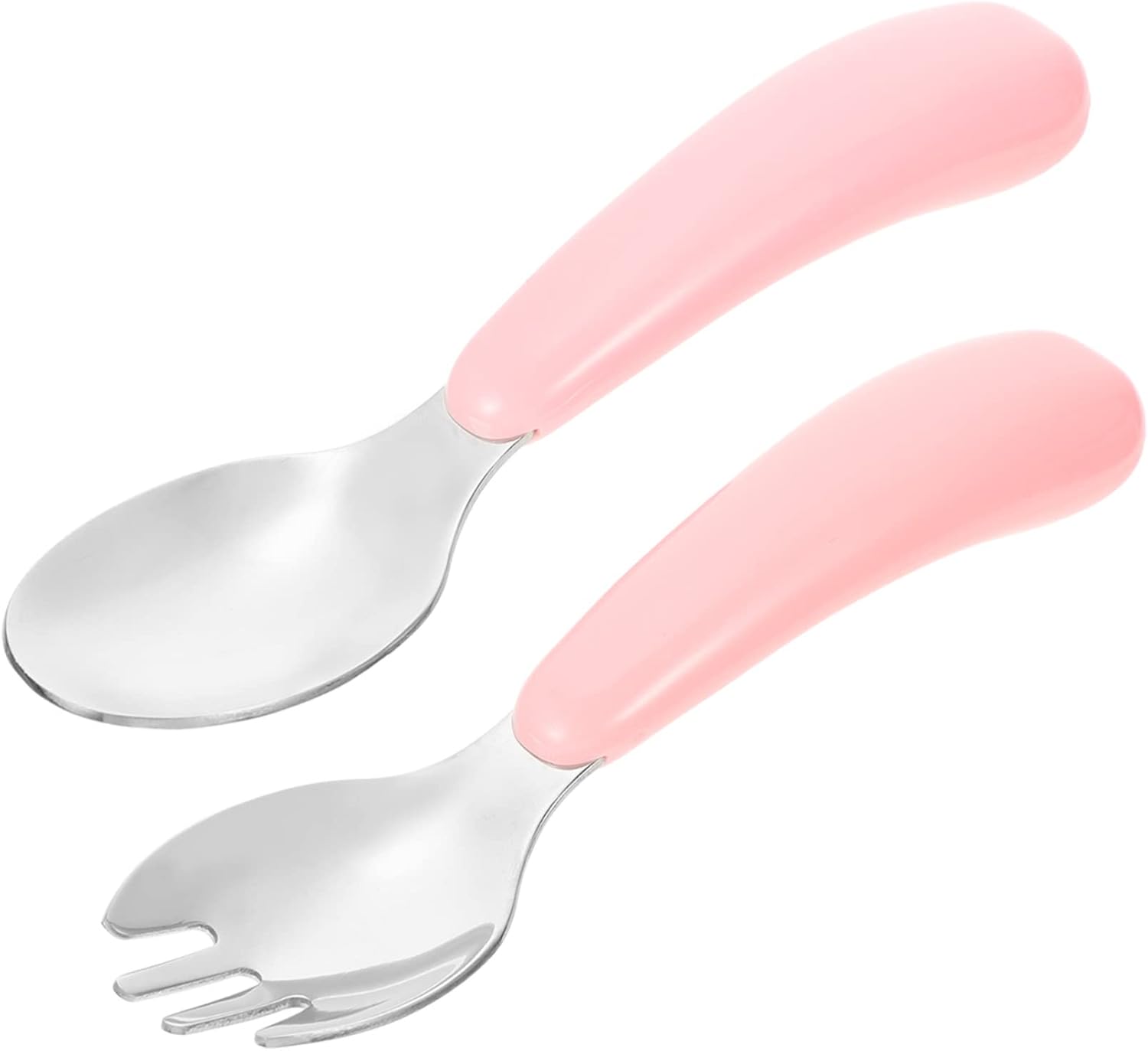 Infant Fork and Spoon Set for Safe Eating at Home